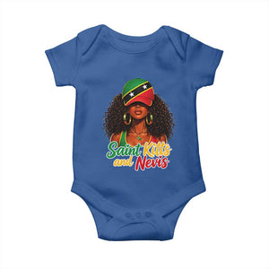 Saint Kitts and Nevis Princess Baby Onesie Melanin Afro Girl Heritage Gift for Black Girls TS10 Royal Blue Print Your Wear