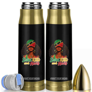 Saint Kitts and Nevis Princess Bullet Tumbler Melanin Afro Girl Heritage Gift for Black Girls TS10 Black Print Your Wear