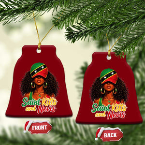Saint Kitts and Nevis Princess Ceramic Ornament Melanin Afro Girl Heritage Gift for Black Girls TS10 Print Your Wear
