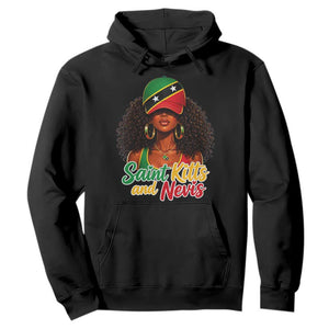 Saint Kitts and Nevis Princess Hoodie Melanin Afro Girl Heritage Gift for Black Girls TS10 Black Print Your Wear