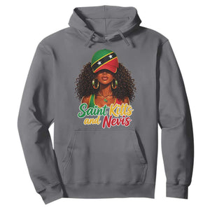 Saint Kitts and Nevis Princess Hoodie Melanin Afro Girl Heritage Gift for Black Girls TS10 Charcoal Print Your Wear