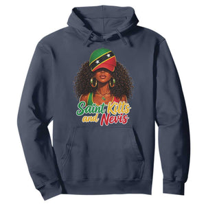 Saint Kitts and Nevis Princess Hoodie Melanin Afro Girl Heritage Gift for Black Girls TS10 Navy Print Your Wear
