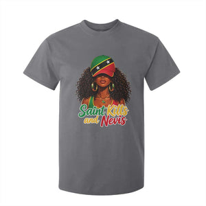 Saint Kitts and Nevis Princess T Shirt For Kid Melanin Afro Girl Heritage Gift for Black Girls TS10 Charcoal Print Your Wear