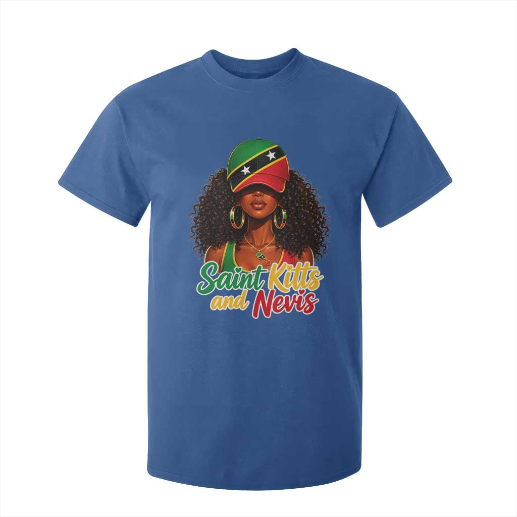 Saint Kitts and Nevis Princess T Shirt For Kid Melanin Afro Girl Heritage Gift for Black Girls TS10 Royal Blue Print Your Wear