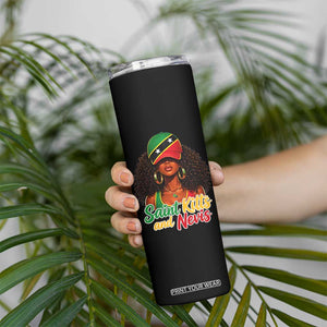 Saint Kitts and Nevis Princess Skinny Tumbler Melanin Afro Girl Heritage Gift for Black Girls TS10 Print Your Wear