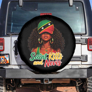Saint Kitts and Nevis Princess Spare Tire Cover Melanin Afro Girl Heritage Gift for Black Girls TS10 No hole Black Print Your Wear
