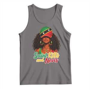 Saint Kitts and Nevis Princess Tank Top Melanin Afro Girl Heritage Gift for Black Girls TS10 Deep Heather Print Your Wear