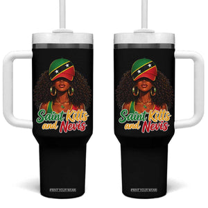 Saint Kitts and Nevis Princess Tumbler With Handle Melanin Afro Girl Heritage Gift for Black Girls TS10 One Size: 40 oz Black Print Your Wear