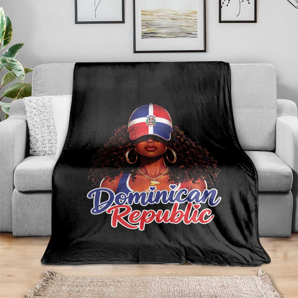 Dominican Republic Princess Throw Blanket Melanin Afro Girl Heritage Gift for Black Girls TS10 Print Your Wear