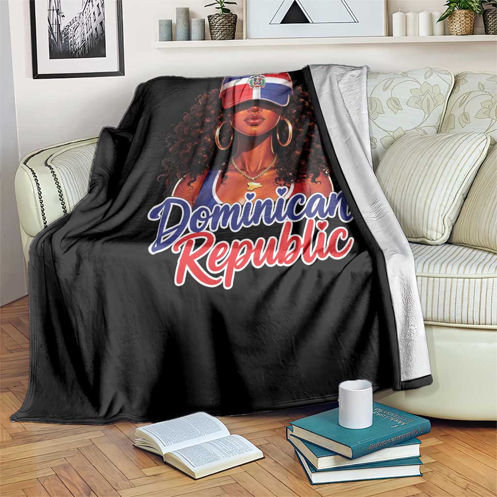 Dominican Republic Princess Throw Blanket Melanin Afro Girl Heritage Gift for Black Girls TS10 Print Your Wear