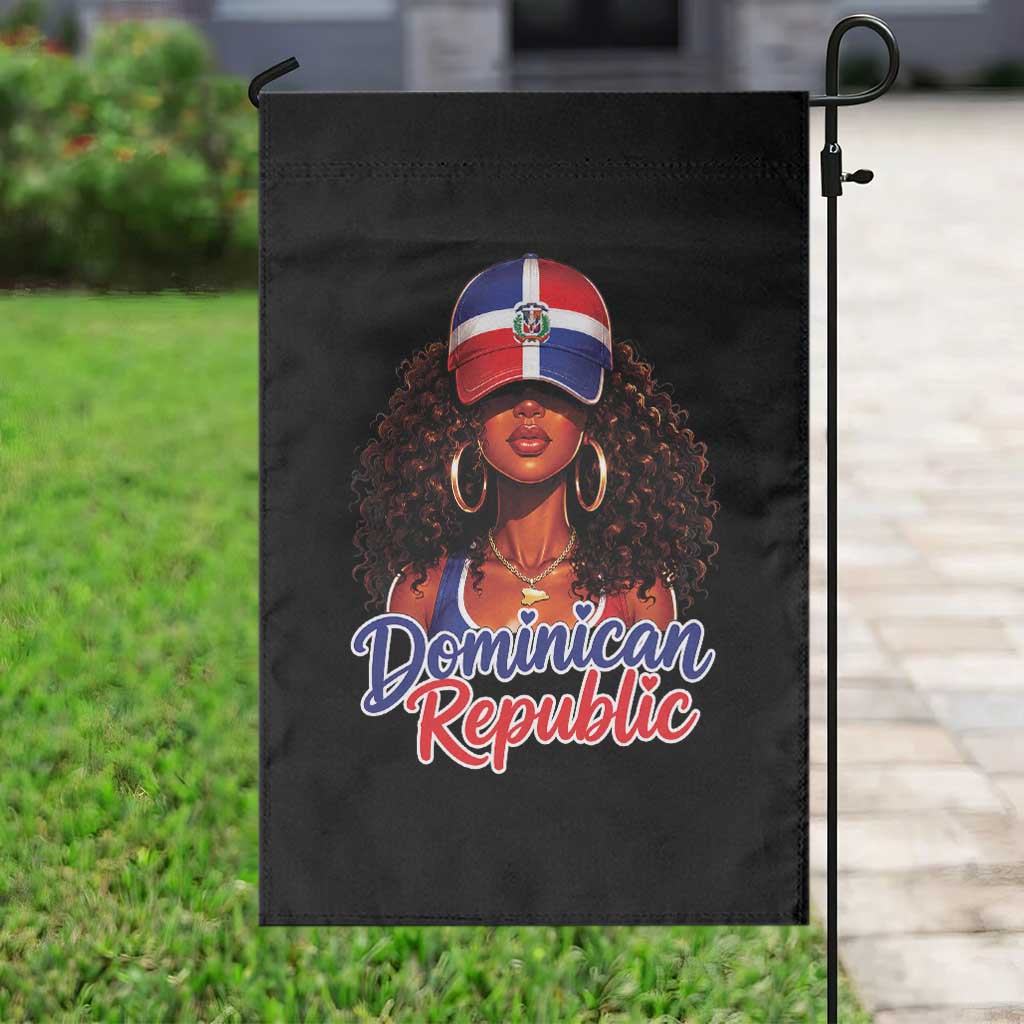 Dominican Republic Princess Garden Flag Melanin Afro Girl Heritage Gift for Black Girls TS10 Print Your Wear