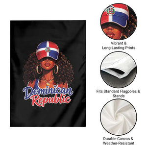 Dominican Republic Princess Garden Flag Melanin Afro Girl Heritage Gift for Black Girls TS10 Print Your Wear