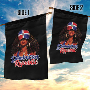 Dominican Republic Princess Garden Flag Melanin Afro Girl Heritage Gift for Black Girls TS10 Print Your Wear