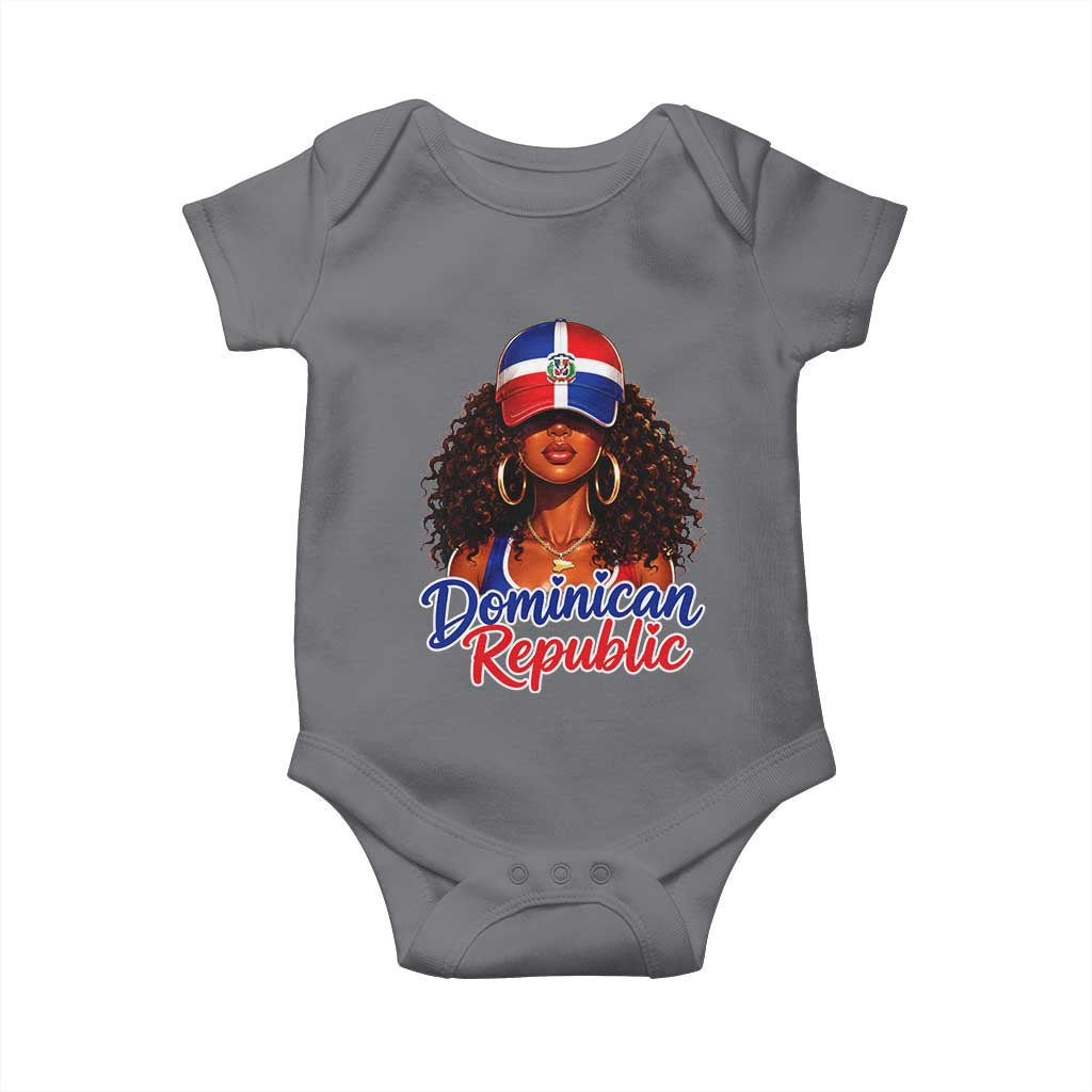 Dominican Republic Princess Baby Onesie Melanin Afro Girl Heritage Gift for Black Girls TS10 Charcoal Print Your Wear