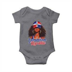 Dominican Republic Princess Baby Onesie Melanin Afro Girl Heritage Gift for Black Girls TS10 Charcoal Print Your Wear