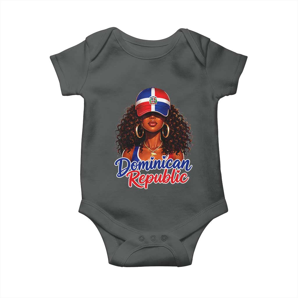 Dominican Republic Princess Baby Onesie Melanin Afro Girl Heritage Gift for Black Girls TS10 Dark Heather Print Your Wear