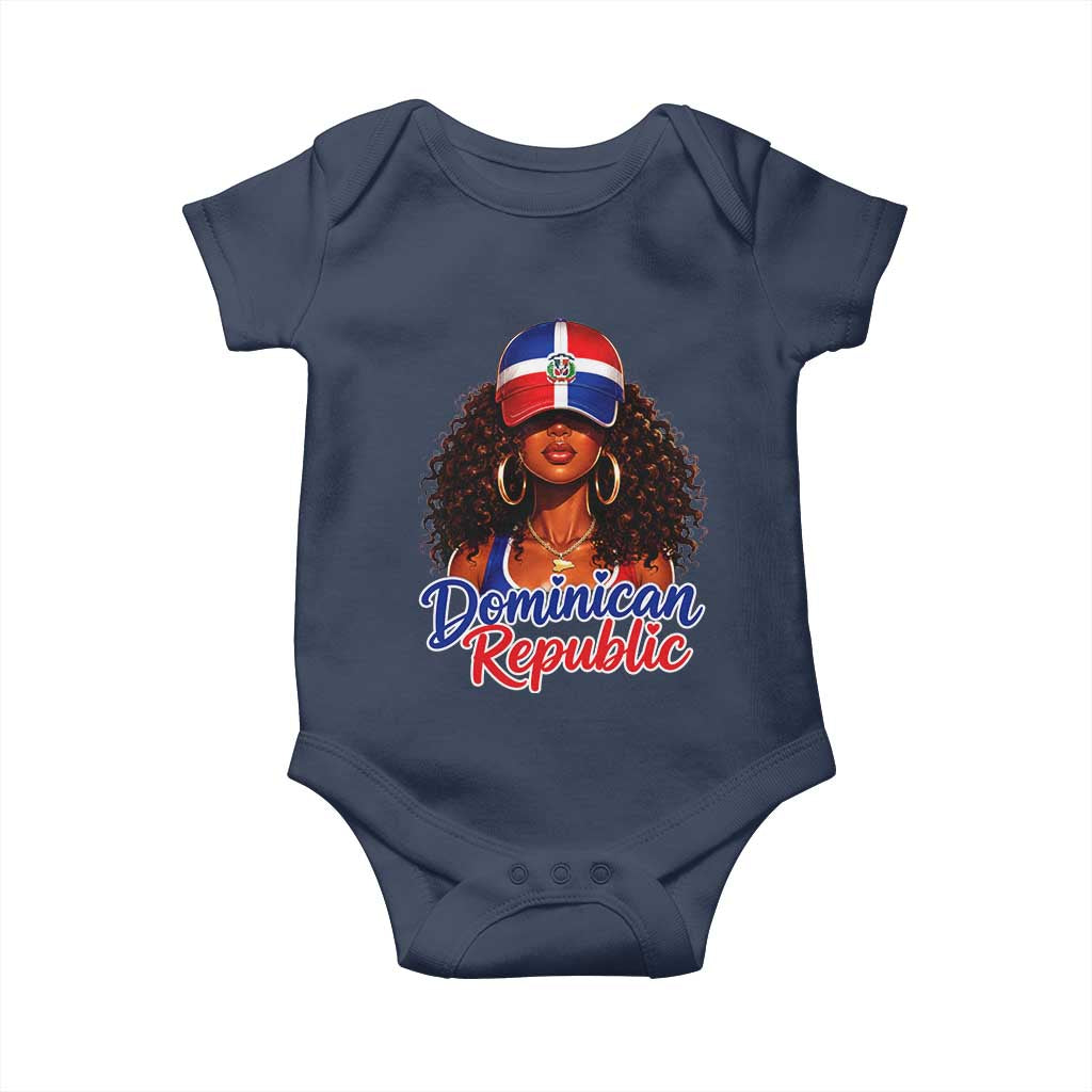 Dominican Republic Princess Baby Onesie Melanin Afro Girl Heritage Gift for Black Girls TS10 Navy Print Your Wear