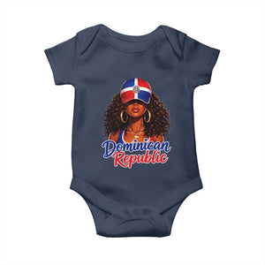 Dominican Republic Princess Baby Onesie Melanin Afro Girl Heritage Gift for Black Girls TS10 Navy Print Your Wear