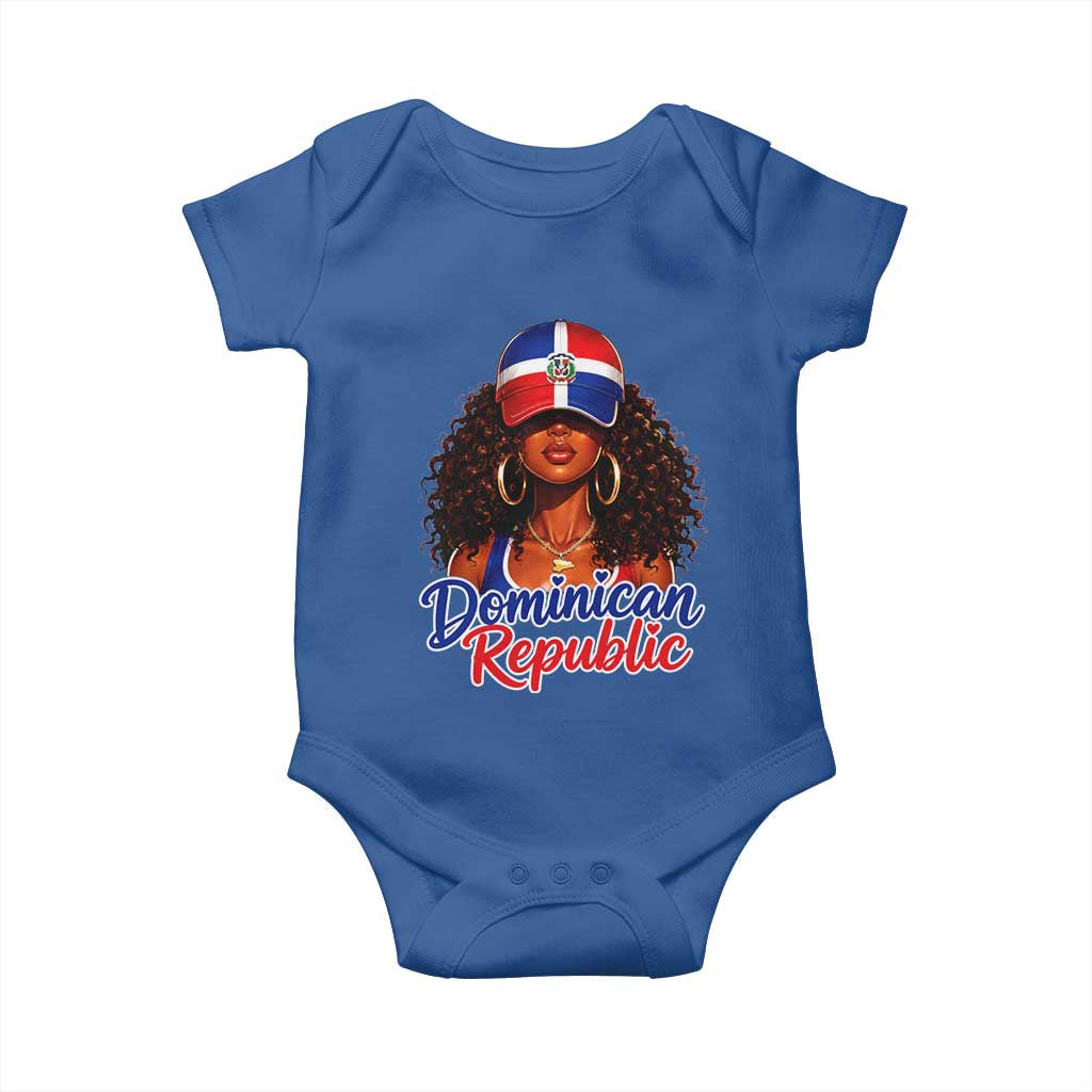 Dominican Republic Princess Baby Onesie Melanin Afro Girl Heritage Gift for Black Girls TS10 Royal Blue Print Your Wear
