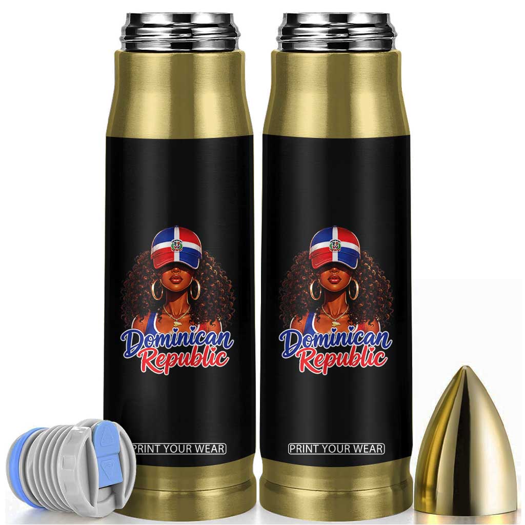 Dominican Republic Princess Bullet Tumbler Melanin Afro Girl Heritage Gift for Black Girls TS10 Black Print Your Wear