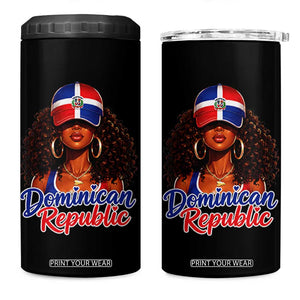 Dominican Republic Princess 4 in 1 Can Cooler Tumbler Melanin Afro Girl Heritage Gift for Black Girls TS10 One Size: 16 oz Black Print Your Wear