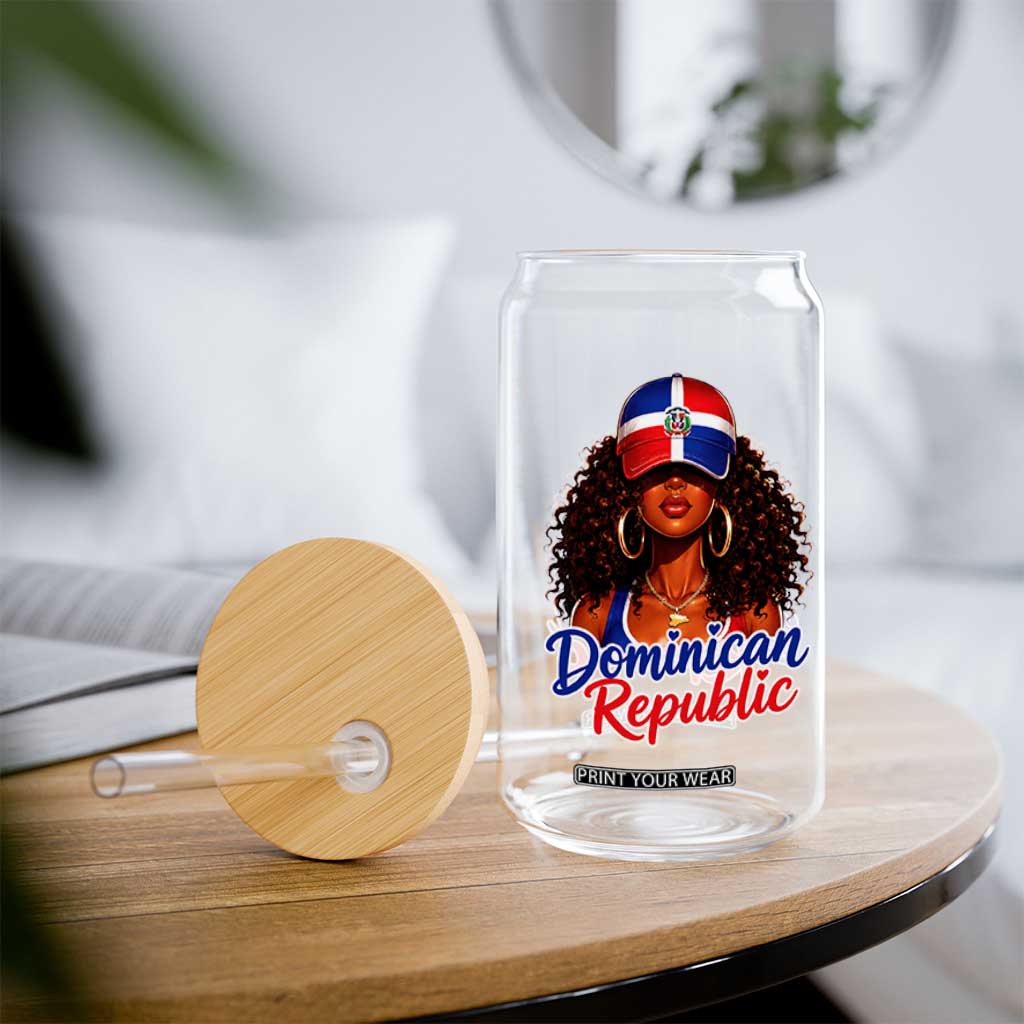 Dominican Republic Princess Glass Can Melanin Afro Girl Heritage Gift for Black Girls TS10 Print Your Wear