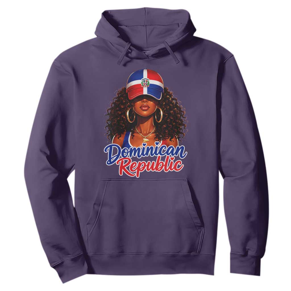 Dominican Republic Princess Hoodie Melanin Afro Girl Heritage Gift for Black Girls TS10 S Purple Print Your Wear