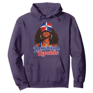 Dominican Republic Princess Hoodie Melanin Afro Girl Heritage Gift for Black Girls TS10 S Purple Print Your Wear