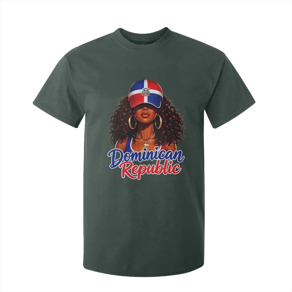 Dominican Republic Princess T Shirt For Kid Melanin Afro Girl Heritage Gift for Black Girls TS10 Dark Forest Green Print Your Wear