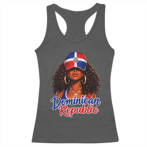 Dominican Republic Princess Racerback Tank Top Melanin Afro Girl Heritage Gift for Black Girls TS10 Dark Heather Print Your Wear