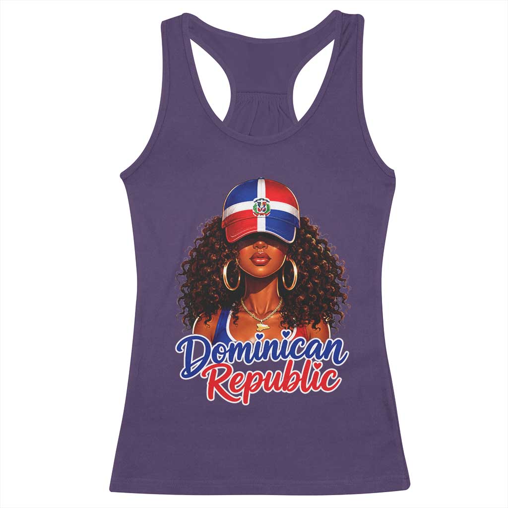 Dominican Republic Princess Racerback Tank Top Melanin Afro Girl Heritage Gift for Black Girls TS10 Purple Print Your Wear