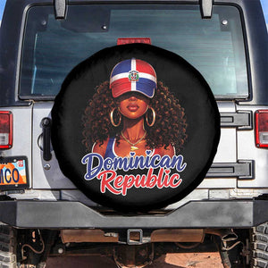 Dominican Republic Princess Spare Tire Cover Melanin Afro Girl Heritage Gift for Black Girls TS10 No hole Black Print Your Wear