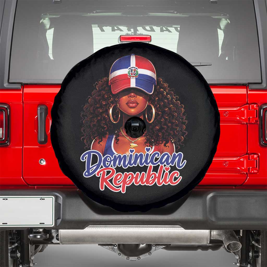 Dominican Republic Princess Spare Tire Cover Melanin Afro Girl Heritage Gift for Black Girls TS10 Black Print Your Wear