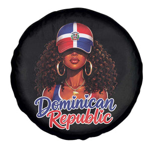 Dominican Republic Princess Spare Tire Cover Melanin Afro Girl Heritage Gift for Black Girls TS10 Print Your Wear