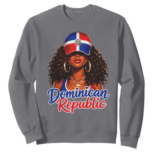 Dominican Republic Princess Sweatshirt Melanin Afro Girl Heritage Gift for Black Girls TS10 Charcoal Print Your Wear