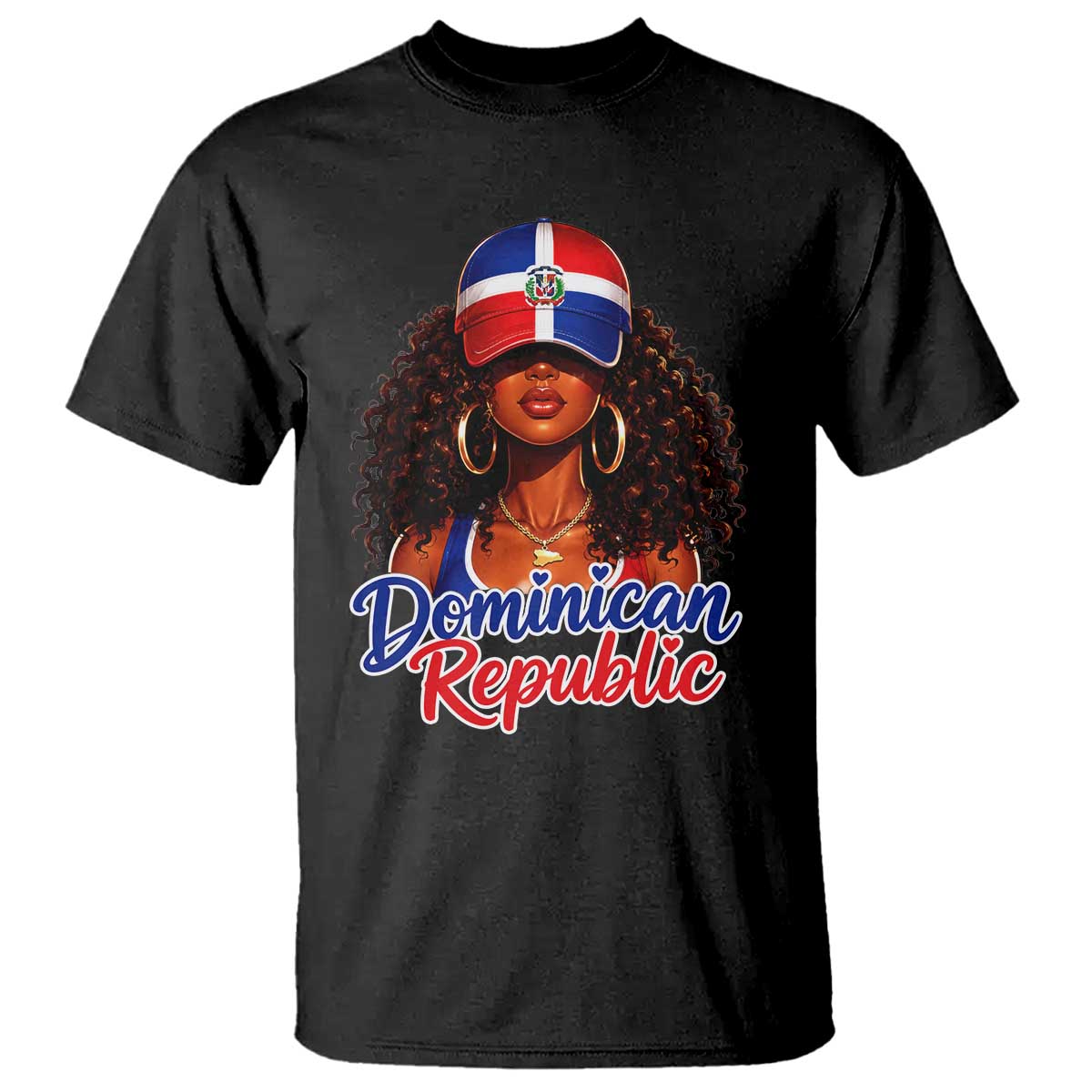 Dominican Republic Princess T Shirt Melanin Afro Girl Heritage Gift for Black Girls TS10 Black Print Your Wear