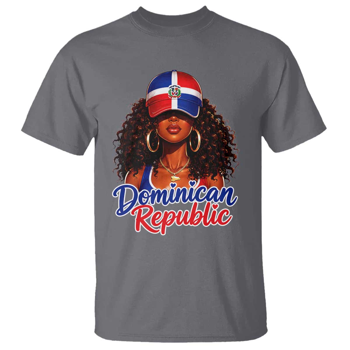 Dominican Republic Princess T Shirt Melanin Afro Girl Heritage Gift for Black Girls TS10 Charcoal Print Your Wear