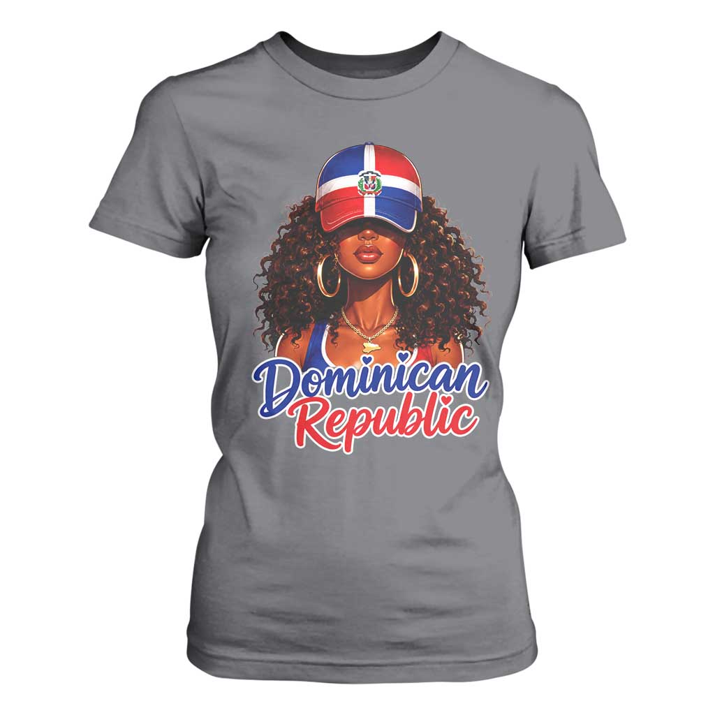 Dominican Republic Princess T Shirt For Women Melanin Afro Girl Heritage Gift for Black Girls TS10 Charcoal Print Your Wear