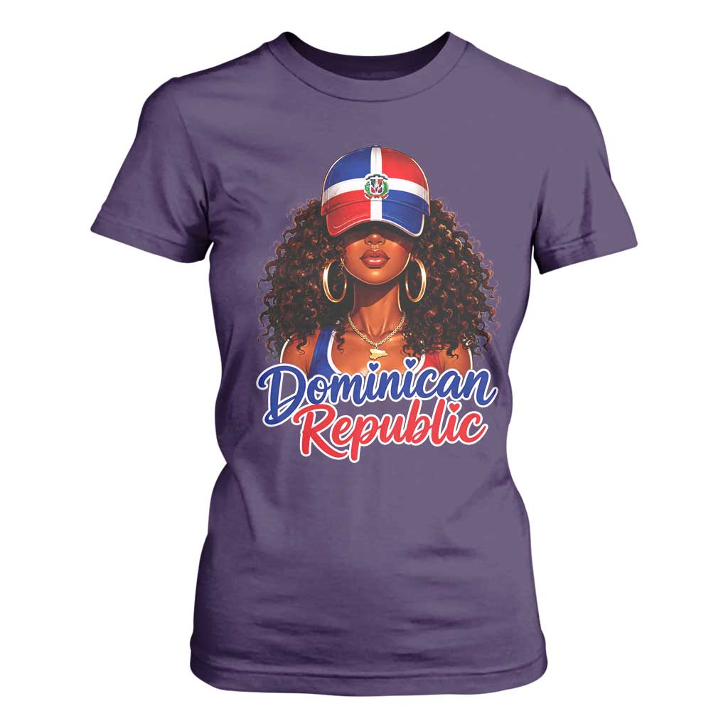Dominican Republic Princess T Shirt For Women Melanin Afro Girl Heritage Gift for Black Girls TS10 Purple Print Your Wear