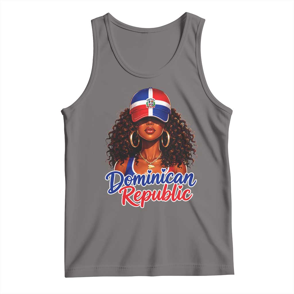 Dominican Republic Princess Tank Top Melanin Afro Girl Heritage Gift for Black Girls TS10 Deep Heather Print Your Wear