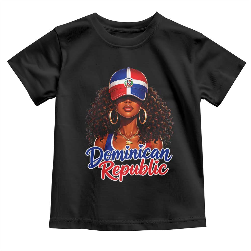 Dominican Republic Princess Toddler T Shirt Melanin Afro Girl Heritage Gift for Black Girls TS10 Black Print Your Wear