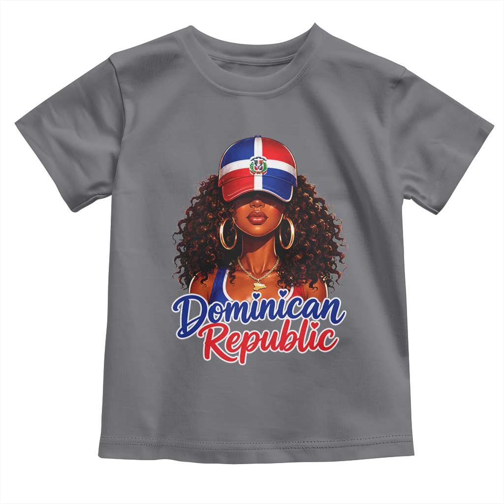 Dominican Republic Princess Toddler T Shirt Melanin Afro Girl Heritage Gift for Black Girls TS10 Charcoal Print Your Wear