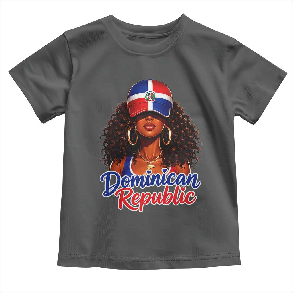 Dominican Republic Princess Toddler T Shirt Melanin Afro Girl Heritage Gift for Black Girls TS10 Dark Heather Print Your Wear