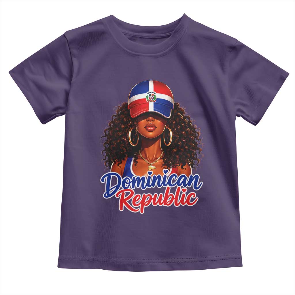 Dominican Republic Princess Toddler T Shirt Melanin Afro Girl Heritage Gift for Black Girls TS10 Purple Print Your Wear