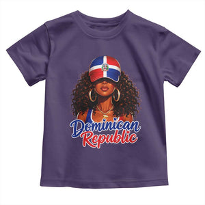 Dominican Republic Princess Toddler T Shirt Melanin Afro Girl Heritage Gift for Black Girls TS10 Purple Print Your Wear
