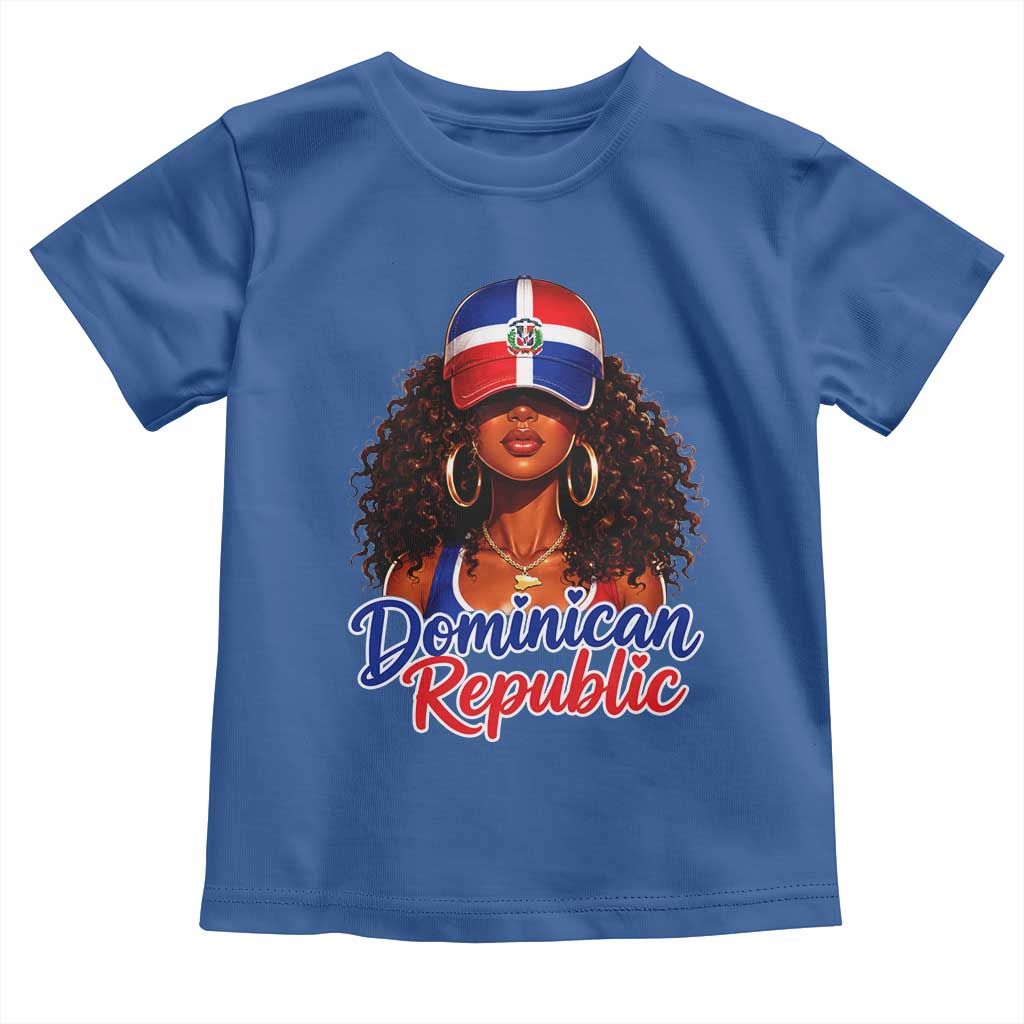 Dominican Republic Princess Toddler T Shirt Melanin Afro Girl Heritage Gift for Black Girls TS10 Royal Blue Print Your Wear