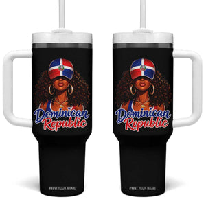 Dominican Republic Princess Tumbler With Handle Melanin Afro Girl Heritage Gift for Black Girls TS10 One Size: 40 oz Black Print Your Wear