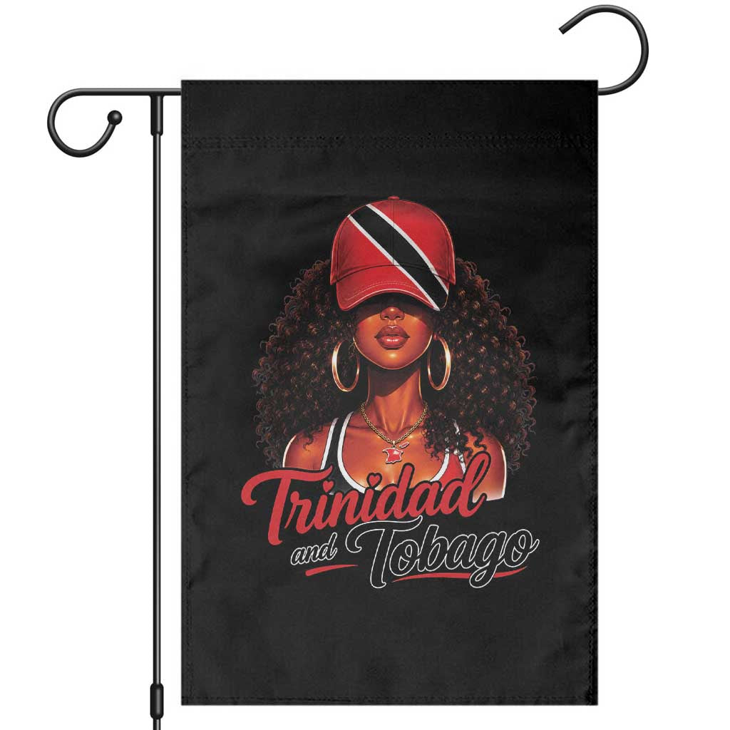 Trinidad and Tobago Afro Girl Garden Flag Trini Black Queen Caribbean Pride Heritage Gift TS10 Black Print Your Wear