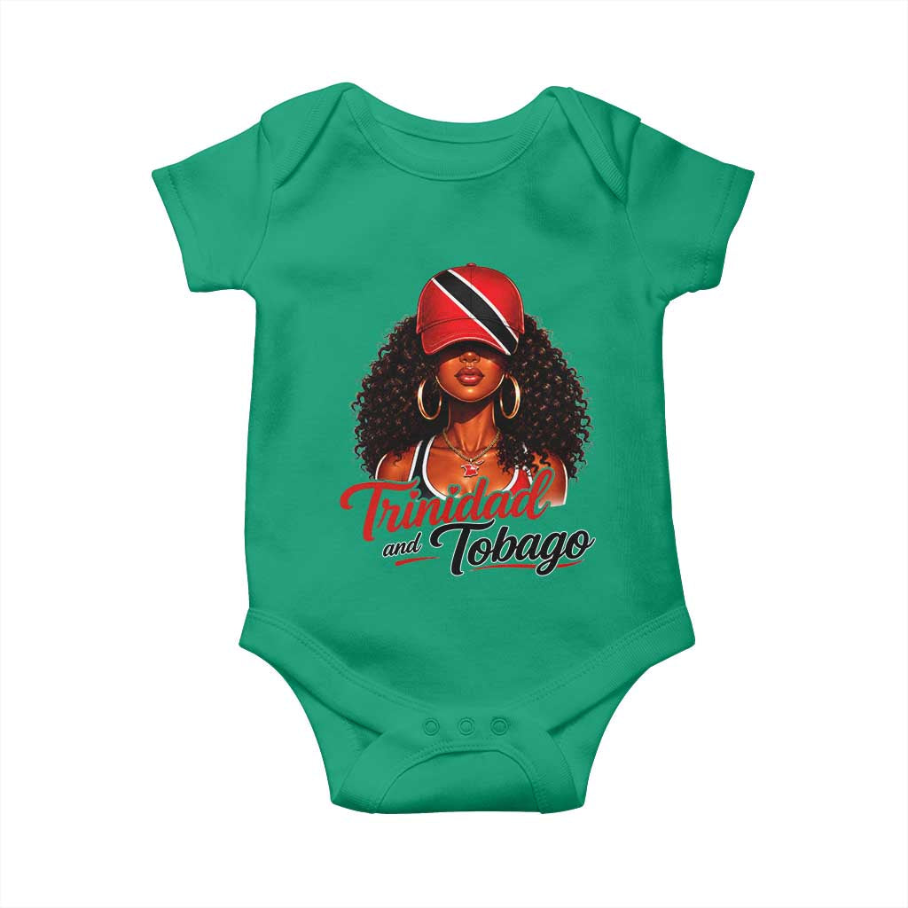 Trinidad and Tobago Afro Girl Baby Onesie Trini Black Queen Caribbean Pride Heritage Gift TS10 Irish Green Print Your Wear