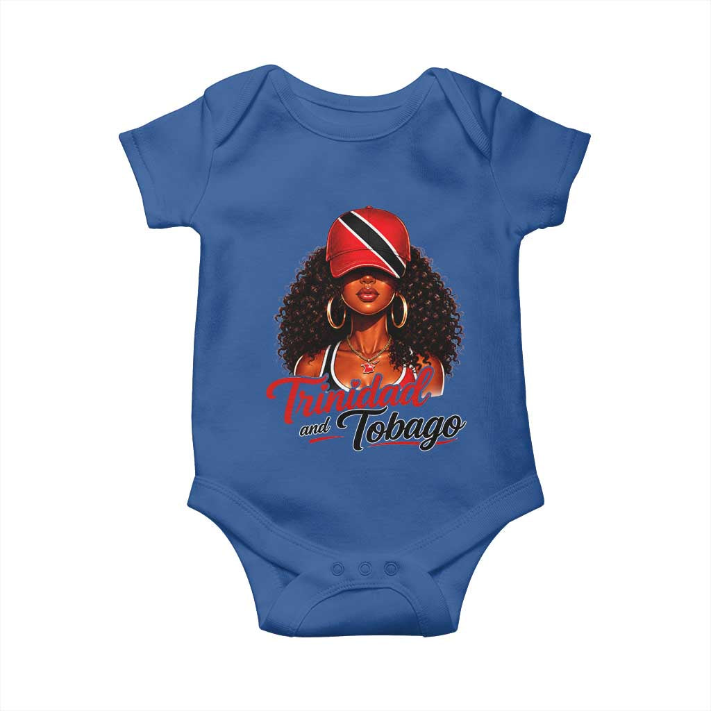 Trinidad and Tobago Afro Girl Baby Onesie Trini Black Queen Caribbean Pride Heritage Gift TS10 Royal Blue Print Your Wear